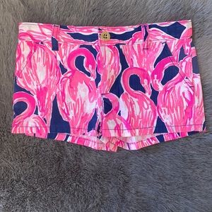 LILLY PULITZER PINK FLAMINGO SHORTS GIRLS SIZE 7